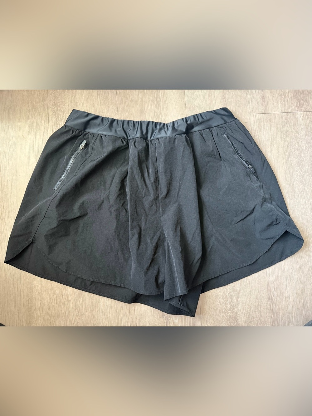 BloomChic Black Athletic Shorts with Zip Pockets